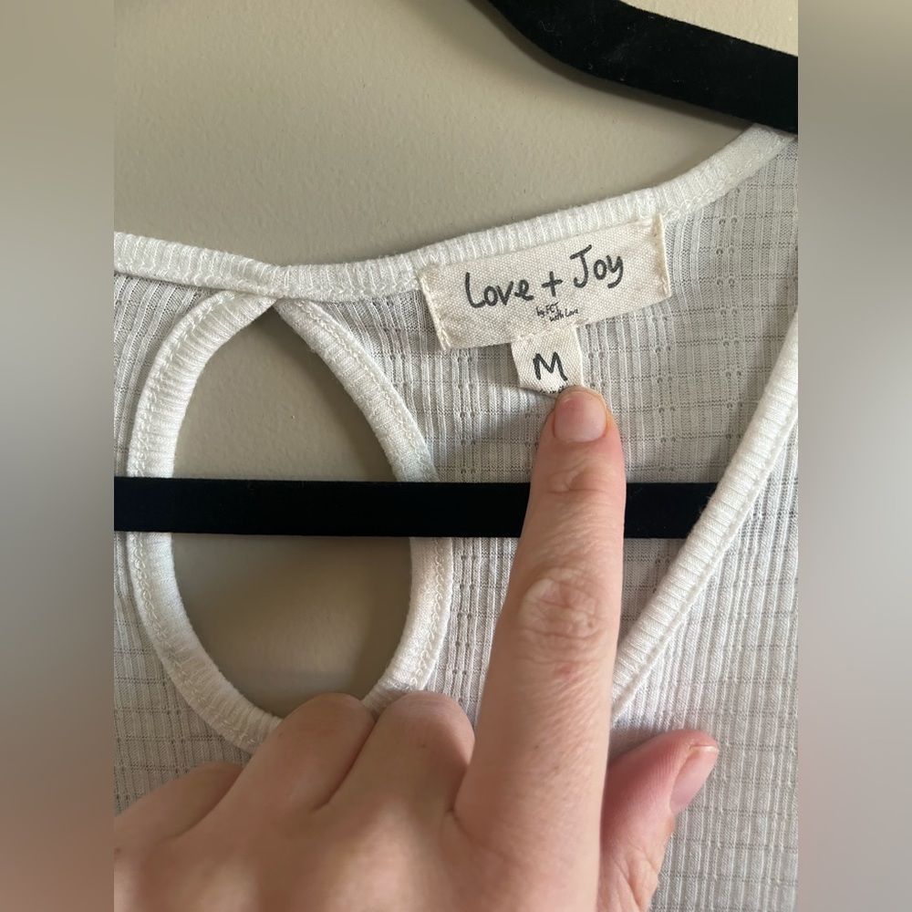 Love + Joy - White Baby Doll Knit Top - Picture 3 of 4